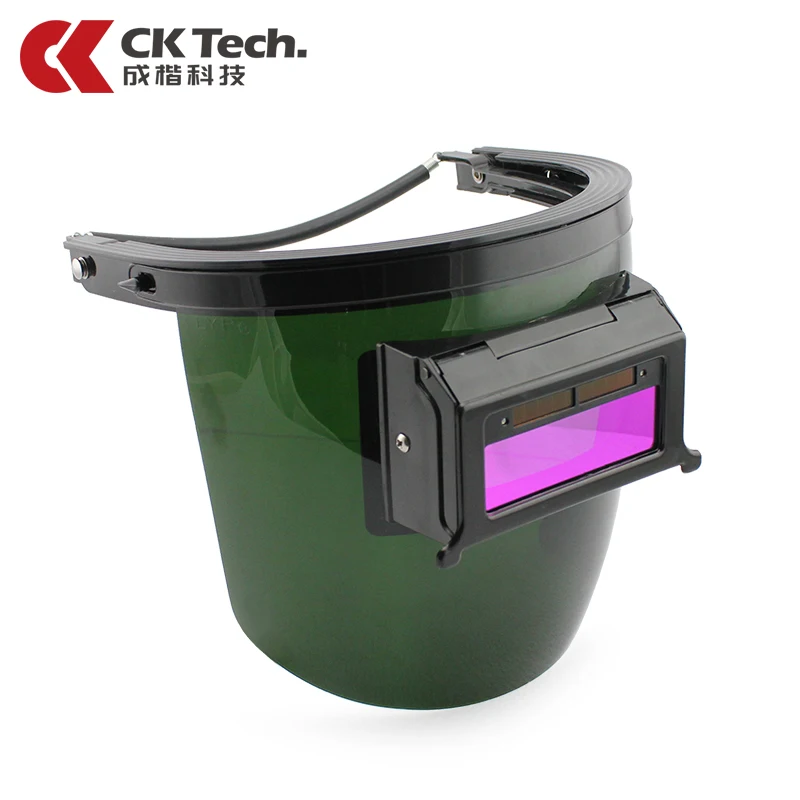 

CK Tech Solar Automatic Darkening Welding Mask Large View Anti-bake Face Protection Solar Power Welding Face Shield With Helmet