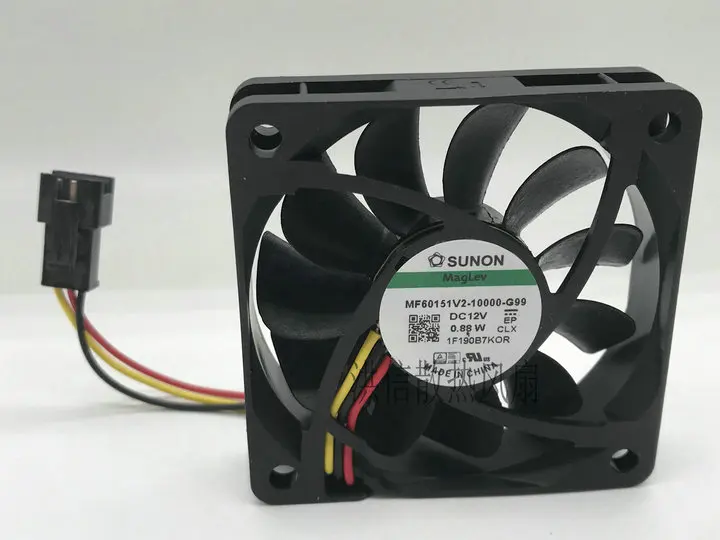 

SUNON MF60151V2-10000-G99 DC 12V 0.88W 60x60x15mm 3-Wire Server Cooling Fan