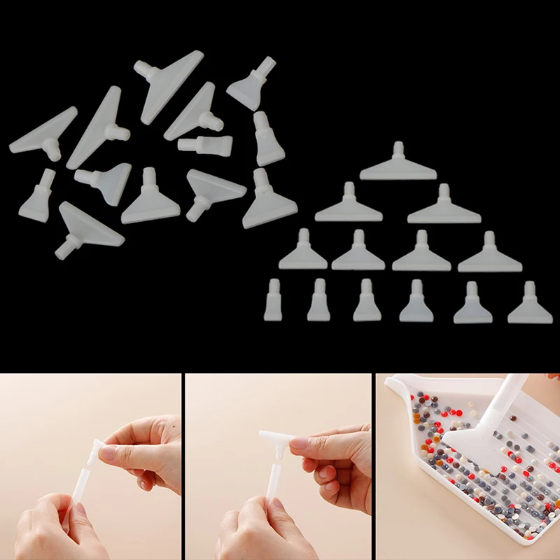 13Pcs Embroidery Point Drill Pen Heads DIY Crafts Supplies Replacement For 5D Diamond Painting Cross Stitch Fixing Quick Tool