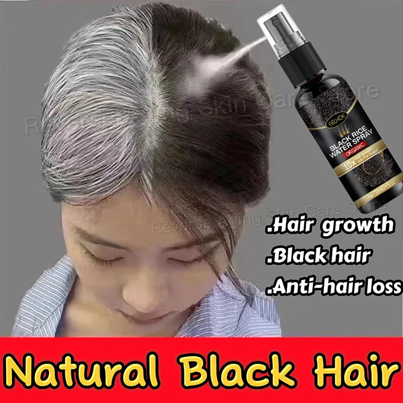 

Gray White Hair Treatment Serum Cover White Hair To Black Natural Color Repair Spray Anti Loss Hair Restore Healthy Hair Care