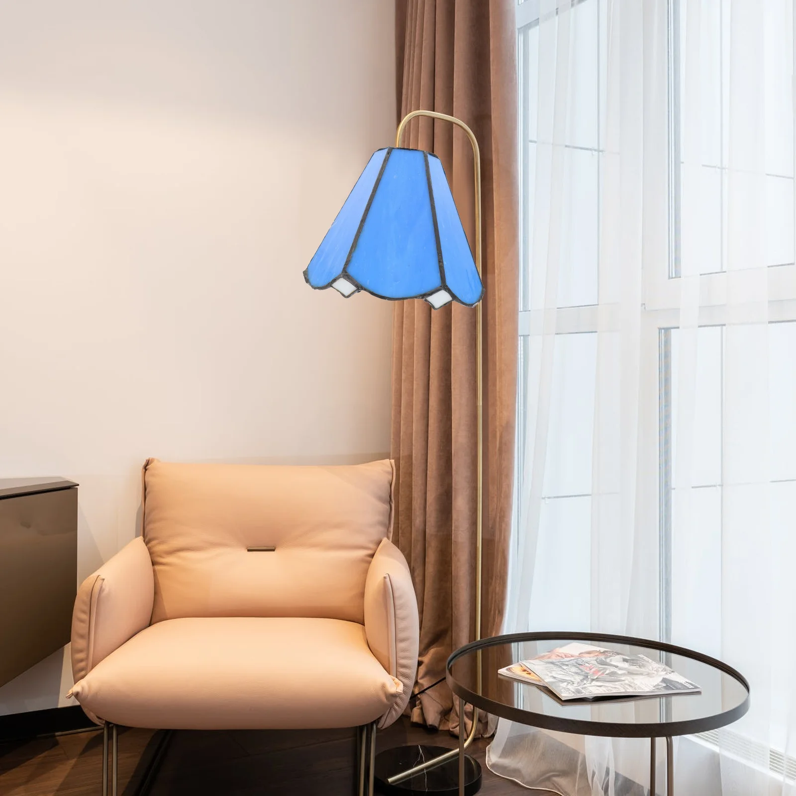 

Glass Art Lampshade High-Quality Glass Protective Lamp Shade for Indoor Table Floor Light Decorative Multi-Function Light Cover