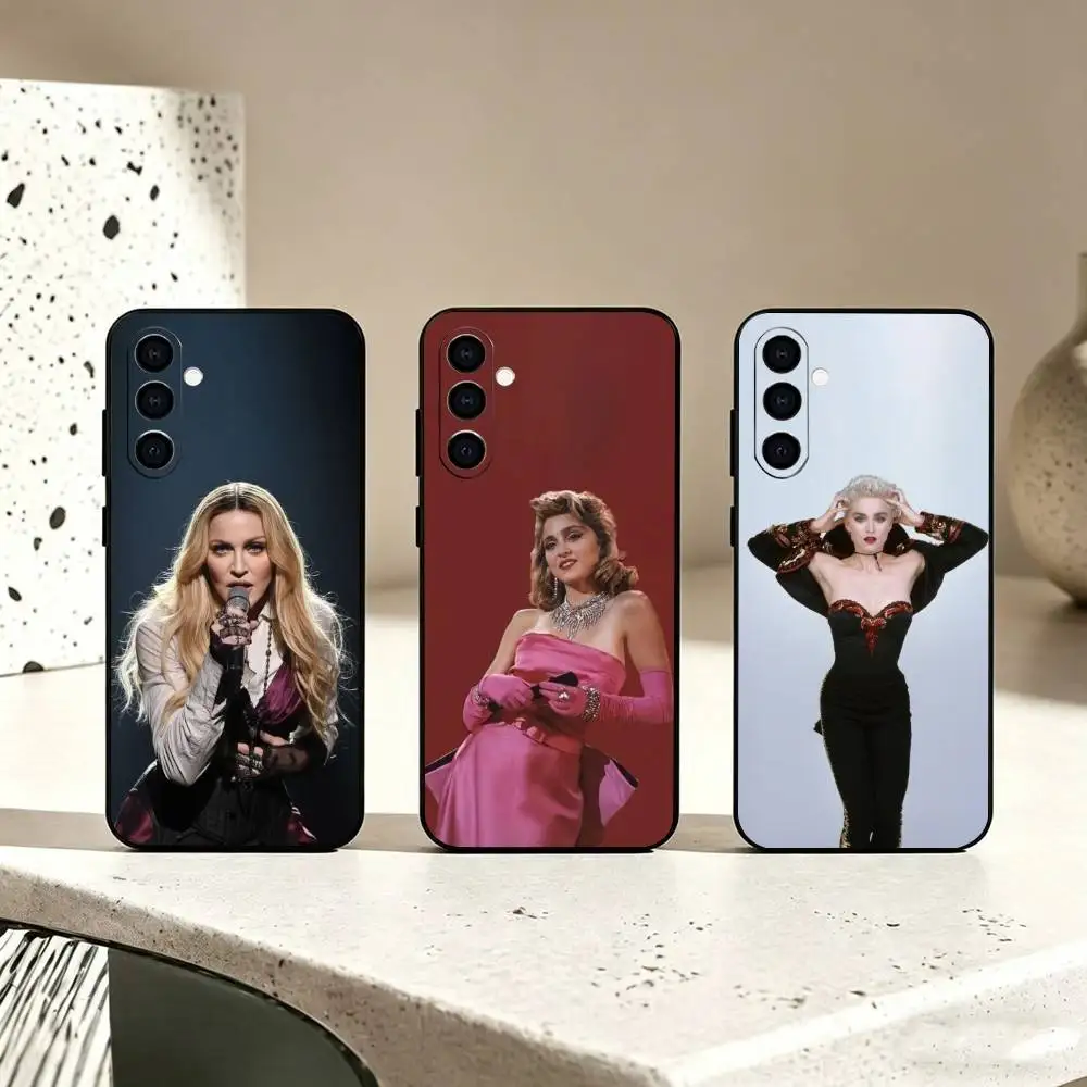 Madonna Hung Up Singer gift Phone Case For Samsung Galaxy A73,A72,A71,A70,A53,A52,A51,Soft Silicone Black Cover