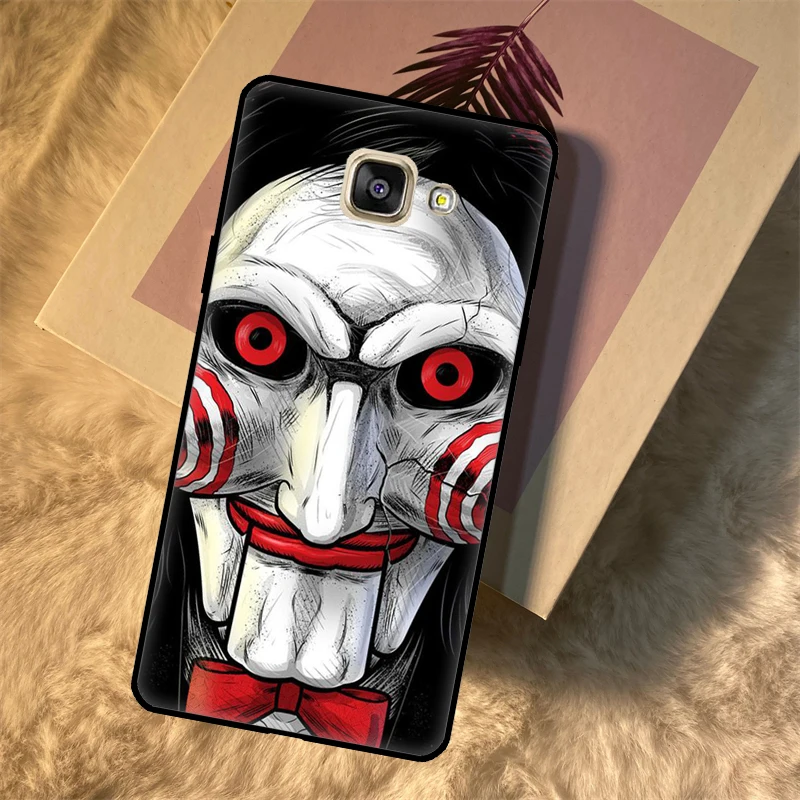 Funda de terror Saw Jigsaw Killer para Samsung Galaxy A3 A5 2016 J3 J5 J7 2017 J2 J6 J4 Plus J8 A6 A7 A8 A9 2018