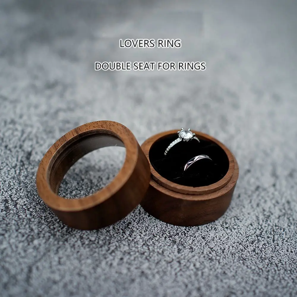 Single/Double Slots Engagement Ceremony Proposal Wedding Jewelry Box Gift Storage Box Ring Box Ring Bearer Box Presentation Box