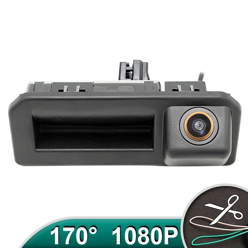 

LS 170° CVBS AHD 1080P Car Reverse Backup Trunk Handle Camera For Skoda Kodiaq Kroq Cayenne 2017-2019 Audi Q2 Q3 Q5 A5 VW Bora