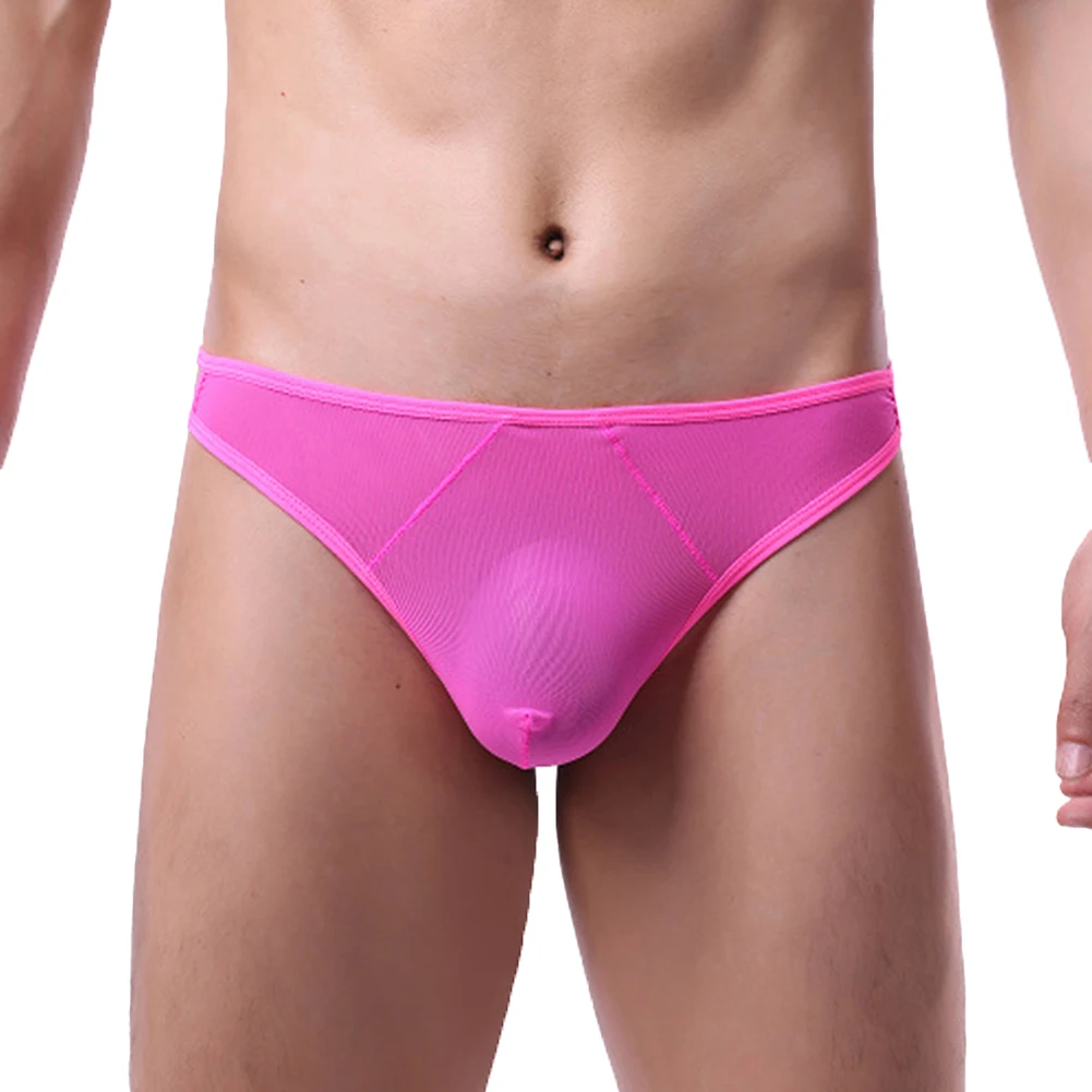Tessuto in poliestere per l'uso quotidiano Vita bassa Perizoma rigonfio Intimo Vita bassa Vedi attraverso slip perizoma sexy Elastico