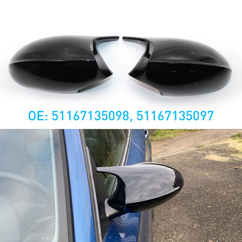 Glossy Black Rearview Mirror Cover Side Mirror Caps For BMW 3 Series 2006-2008 E90 Auto Parts