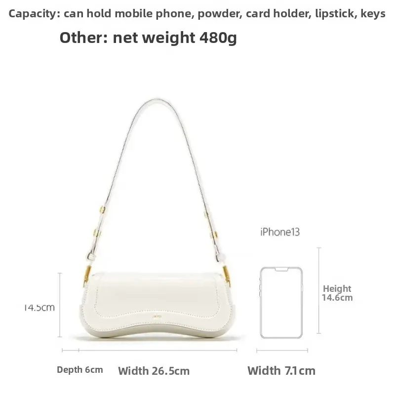 

26SS JW PEI Pudding Bag, French Style, Niche Bag, Women's, High-End, Simple, Underarm, Crossbody Bag