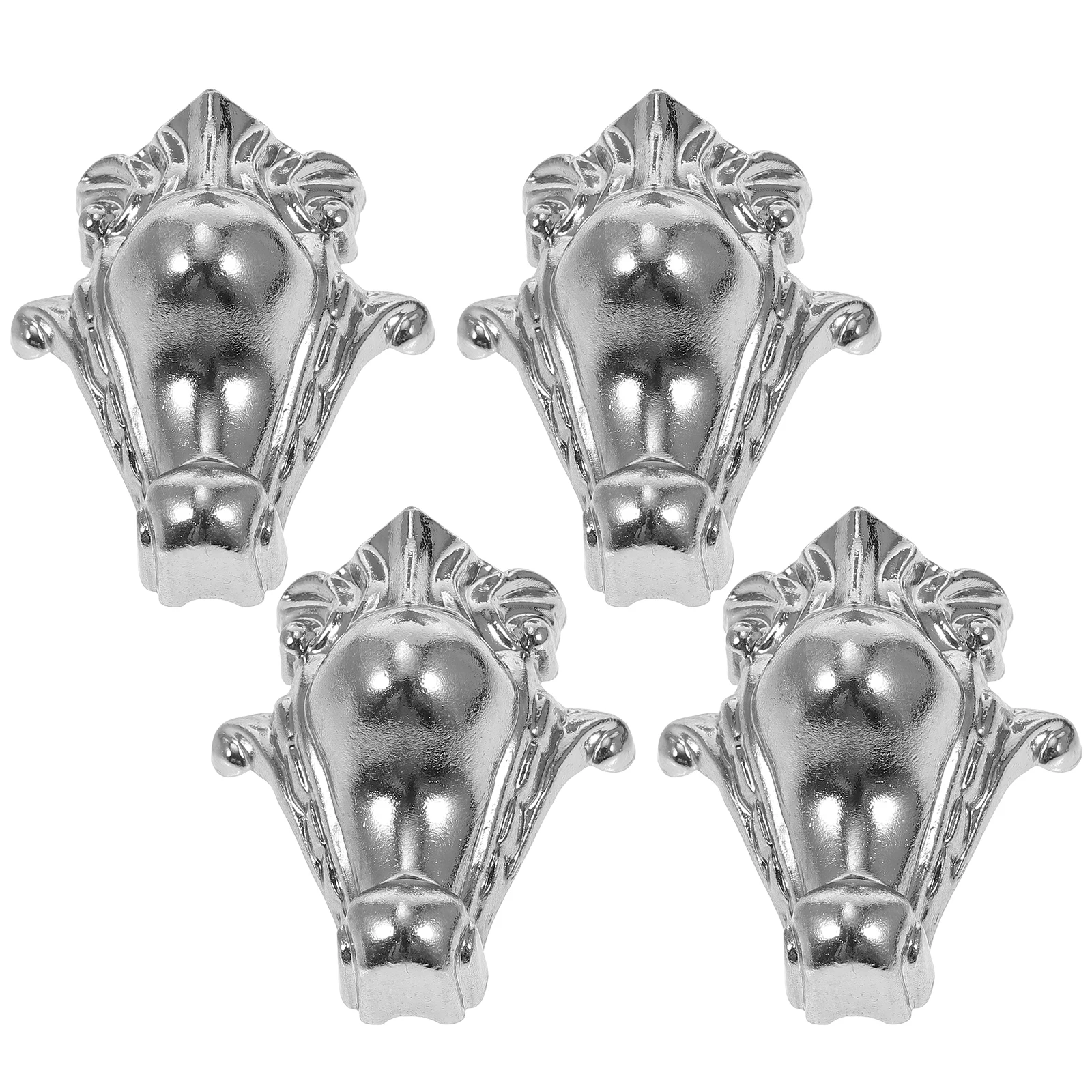 

4 Pcs Jewelry Chest Legs Round Head and Feet Case Corner Protector Brass Zinc Alloy Trims for Boxes