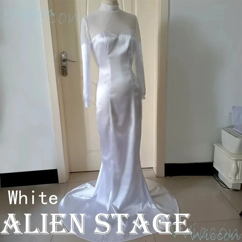 

Аниме Mizi Alien Stage Round 5, костюм для косплея, линейка моего сердца, парик, белое платье, униформа, наряд для вечеринки на Хэллоуин для женщин; 3,k8'