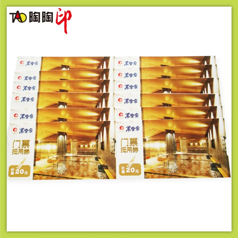 Customized Printing Thermal Paper Boarding Pass Luggage Anti-Pen Break Micro Text Grand Theater Cu