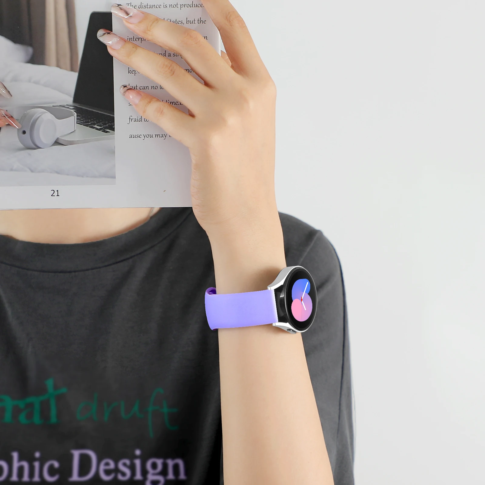 20mm/22mm strap For Samsung Galaxy watch 4 6 Classic/5/5 pro/3/46mm/42mm/Active 2 Gear S3 Silicone bracelet Huawei GT 2/pro band