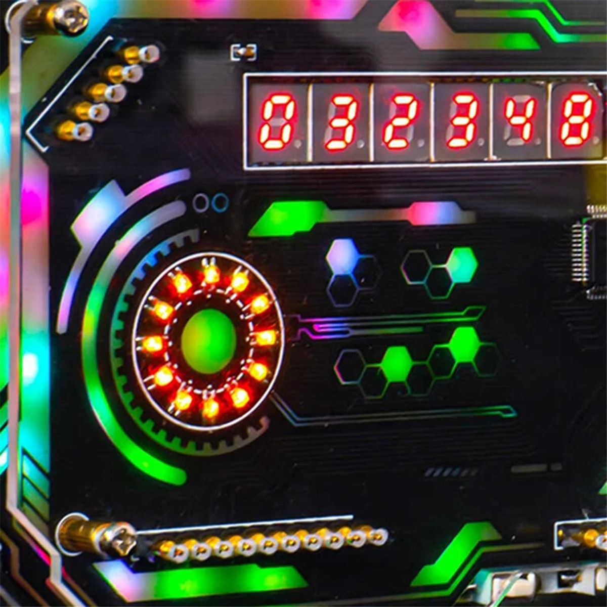 【BAAZ Fast 】Desktop Digital Clock Electronic DIY Kit Clock Soldering Fabrication Kit Gaming Desktop Ornament