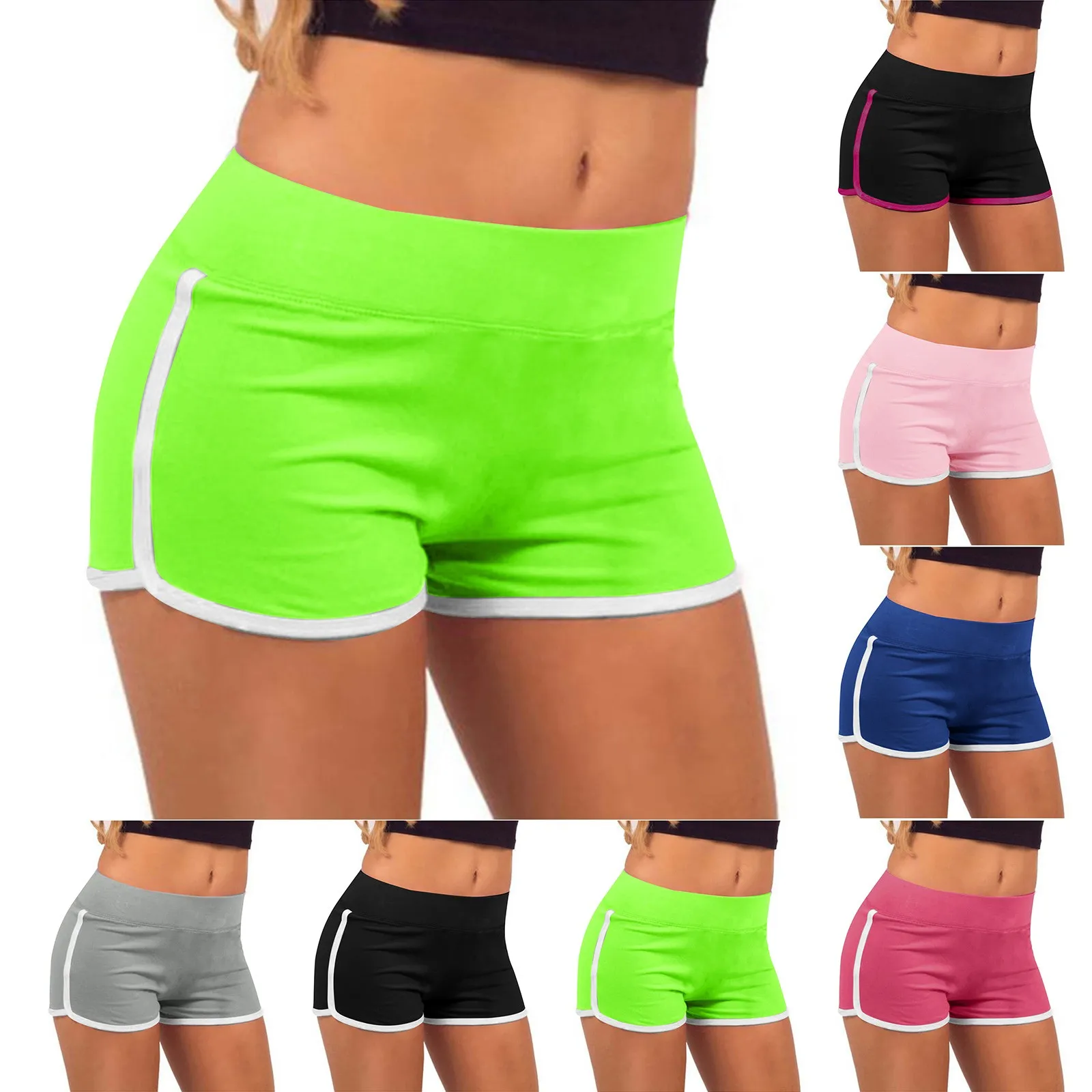 Pantaloncini attillati basic da donna Pantaloncini attillati Boxer Intimo Pantaloni sportivi corti ad asciugatura rapida Pantaloncini fitness da jogging pantalones de mujer