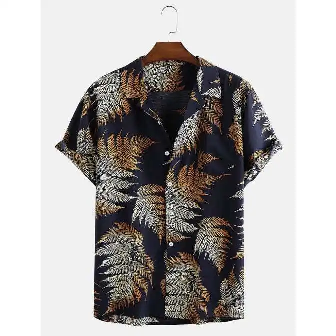 

Men's Faion Printed Lapel ort Sve irt Ne Design Polyester Fiber Sun Protection Treaent Cotton Blend Ultra S...