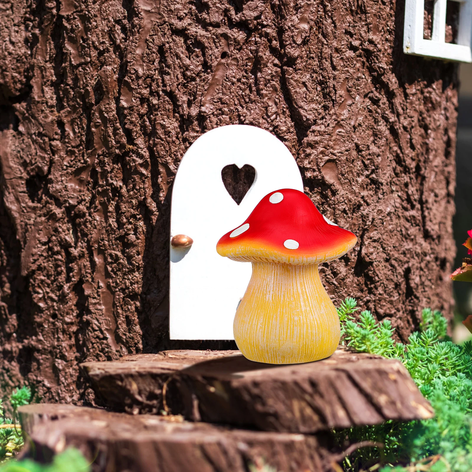 

Mushroom Fake Key Box Resin Decoration Hidden Case Holder Small Size Outdoor Key Storage Garden Decor Multi Functional