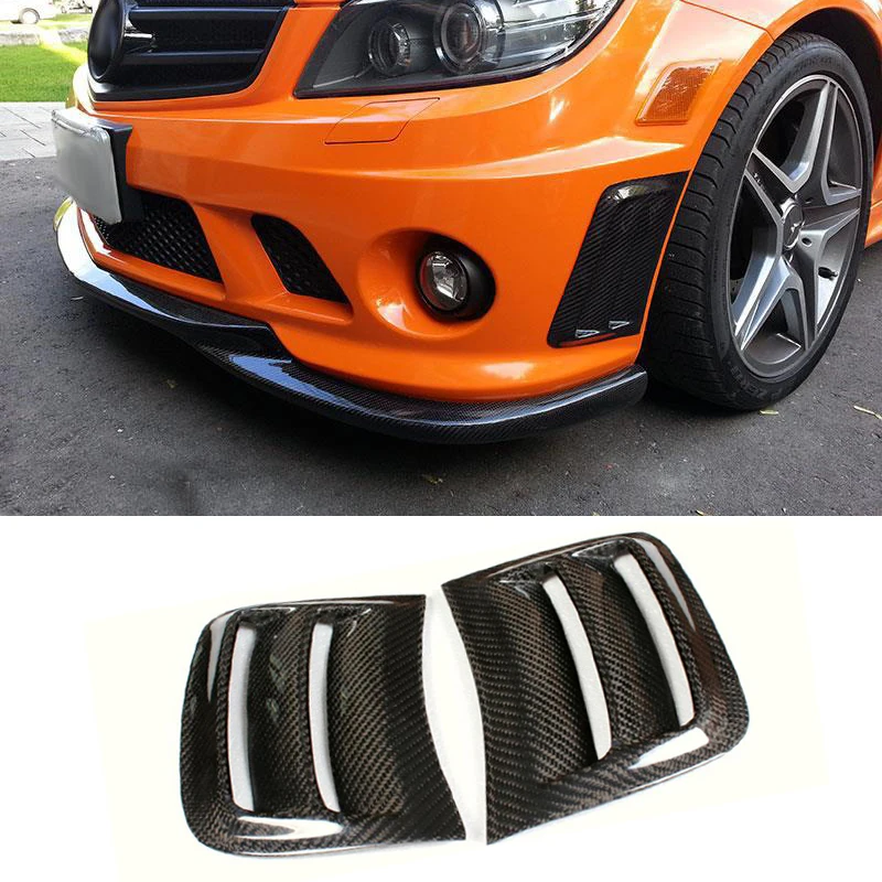 Carbon Fiber Front Fender Air Vent Mask For Mercedes Benz W204 C63 AMG 2008-2011 Front Air Vent Trim Covers