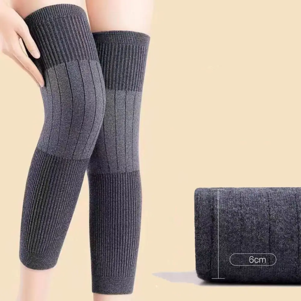 New Cashmere Wool Knee Brace Pads Protector Black/Grey Wool Kneepad KneeCap Leg Warmers Knees