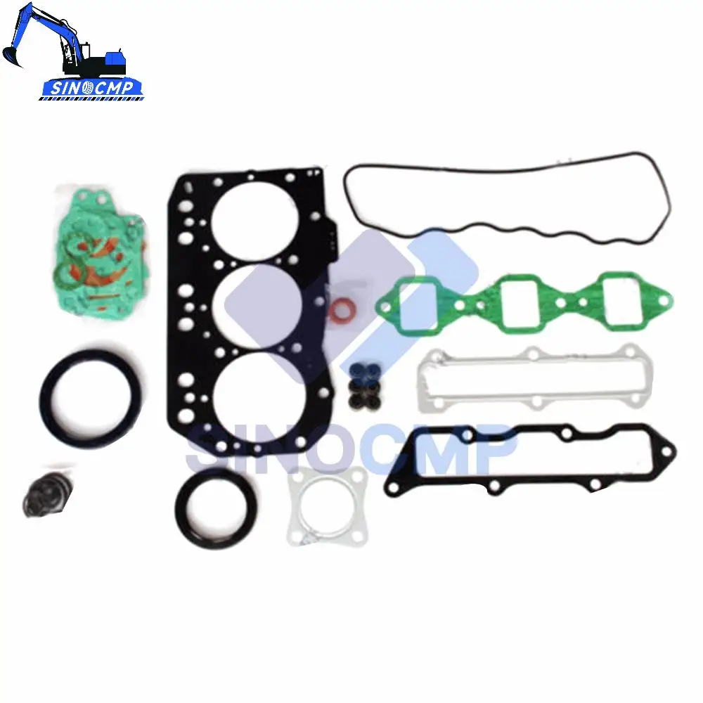 1Set 3TNE82A Overhaul Gasket Kit For Yanmar Kobelco SK35SR SK30SR-2 VIO35-2 SK30SR-3 B27-B B37-2A John Deere 3120 3125