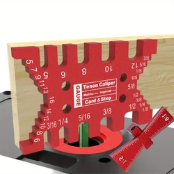 1 pz/2 pz modello di marcatura a coda di rondine di precisione a coda di rondine Jig - Tenon gap Gauge e Kit marcatore a coda di rondine-tabella Saw misuratore di profondità