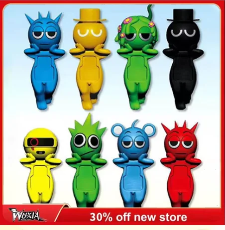 New Sprunki Incredibox Series Cute Kawaii Action Figure A Complete Set Car Doll Ornaments Collection Desktop Display Gift Toy