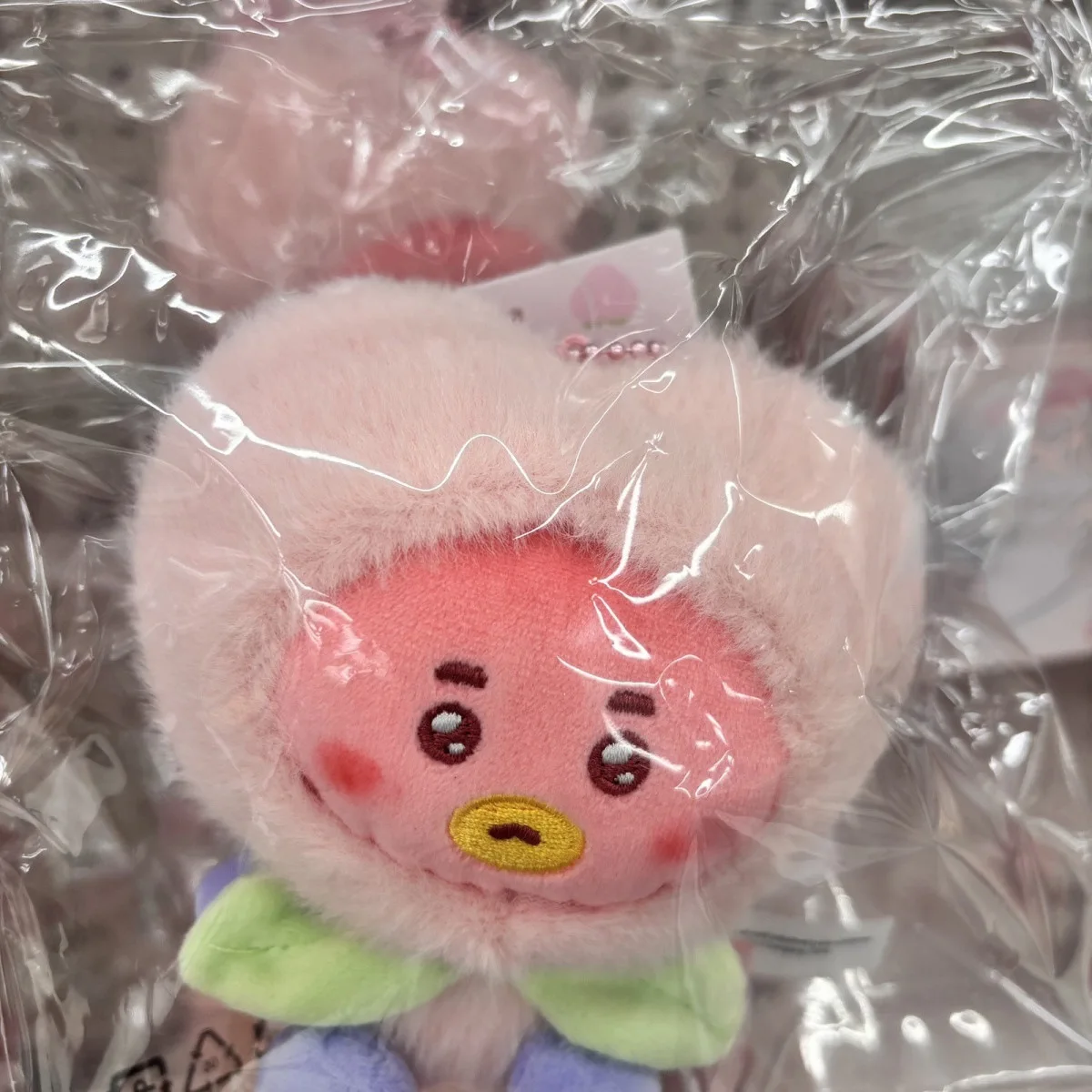 7 Styles BT21 Peach Edition Plush Keychain Set Soft Stuffed Figure Bag Charm Kpop ARMY Collectible Souvenir Gift