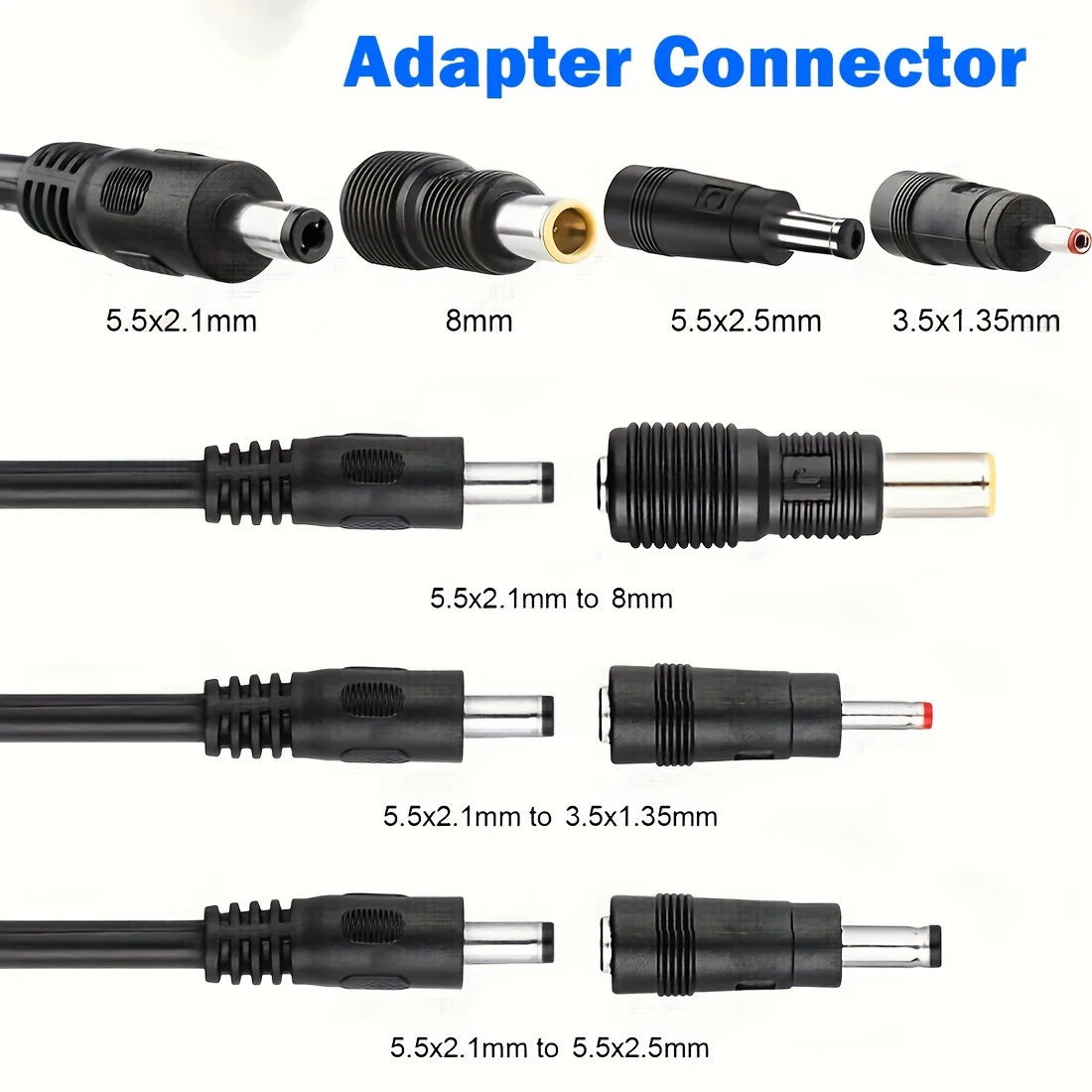Przedłużacz JMUYTOP 3m/3m 14AWG XT60 żeńskie na DC 5521 męskie do przenośnej stacji zasilania LifePO4 EcoFlow River/DELTA — zdjęcie produktu 4