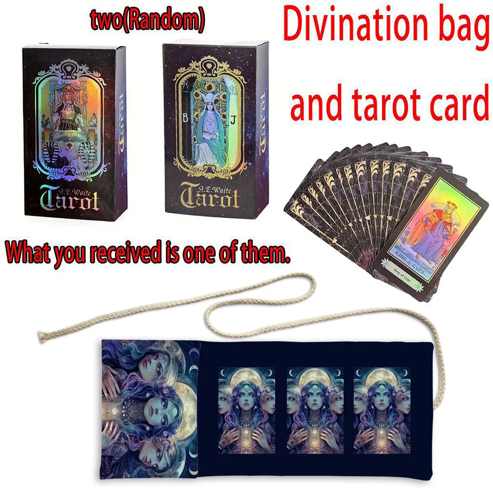 Triple Goddess Moon Phase Tarot Wrap Pouch Tarot Divination Bag Mysterious Starry Sky Wrap Pouch Tarot Cards Storage Bag