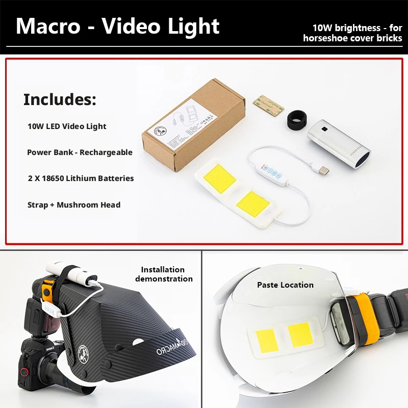 10W Mini Focusing Light for All Guage Diffuser-Large/Small/Mini, Macro Lens Shooting Flash Softbox Speedlight Reflector