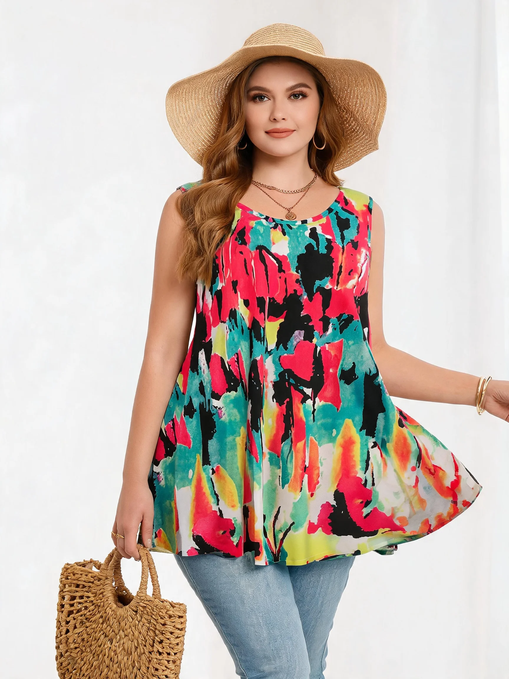Artı boyutu Bohemian rahat yel - Summer Clothing For Plus Size Women incelemesi ve fiyatı
