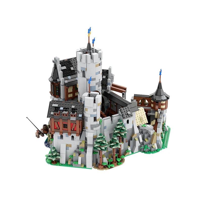 MOC The Medieval Germany Löwenstein Castle Building Blocks Kit Defensive Architecture House Brick Toy For Children Birthday Gift