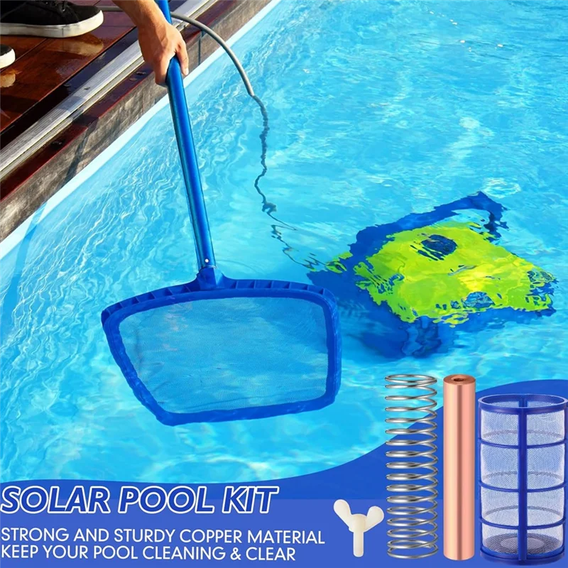 AT02-Copper Anodized Replacement Kit Basket Screens,Springs Andscrews Forsolar Pool Ionizers
