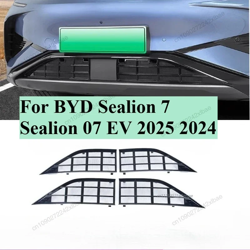 ABS Car Honeycomb Grid For BYD Sealion 7 Sealion 07 EV 2027 2026 Auto Bumper Grill Guard Inserts Air Inlet Cover Accessories