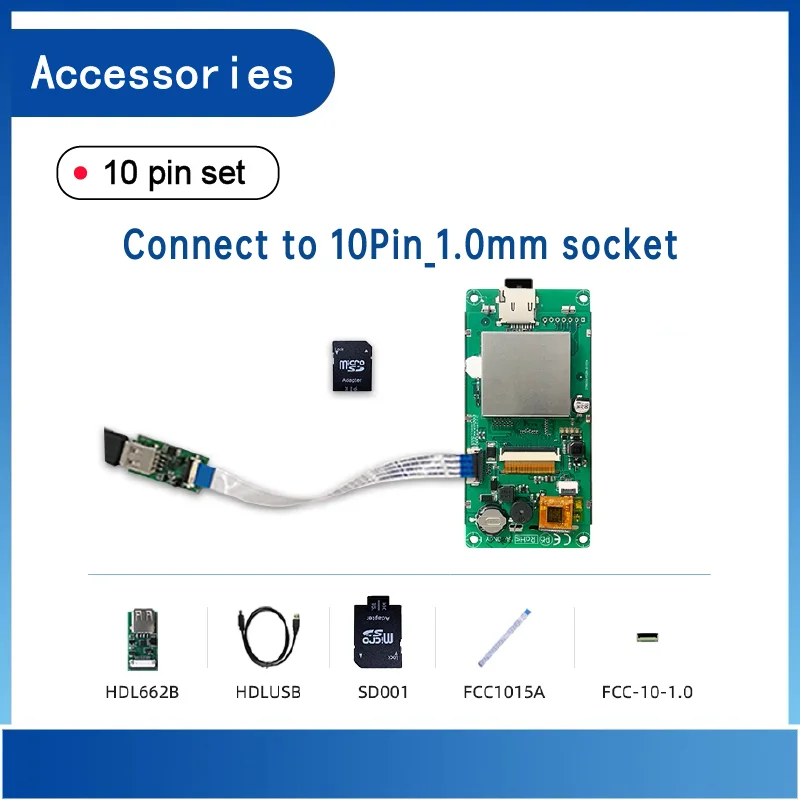 

DWIN TFT LCD Touch Panel Accessories for 10pin 8pin Interface Whole Set