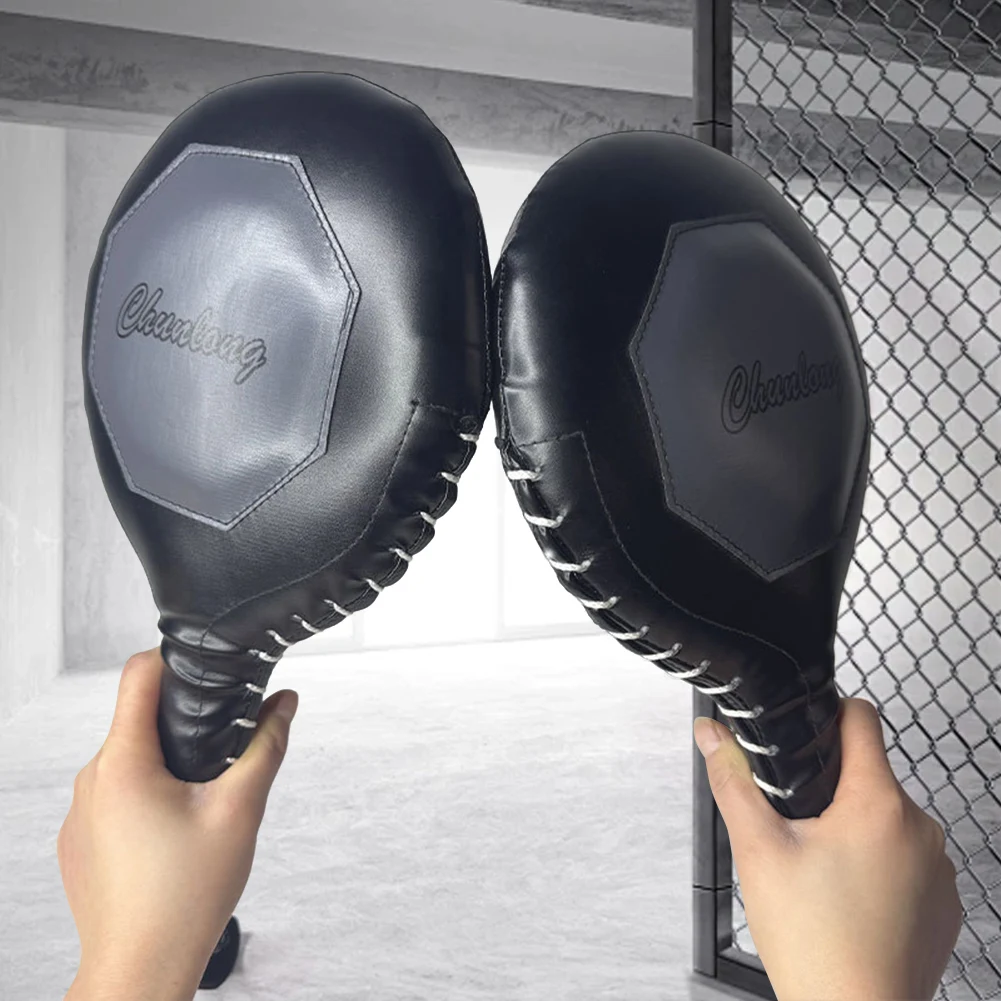 

Боксерские мишени, боксерские мишени для ММА, нескользящая ручка, мишени для ног с эластичным ремешком для тренировок по боевым искусствам