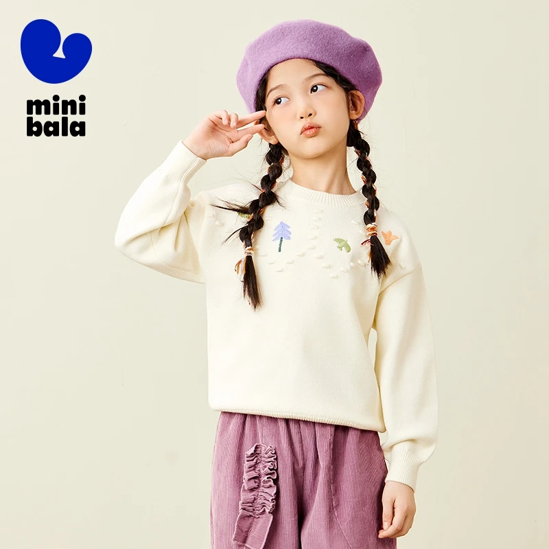 Mini Bala Knitwear for Boys and Girls Children Cute and Warm Sweater Autumn and Winter