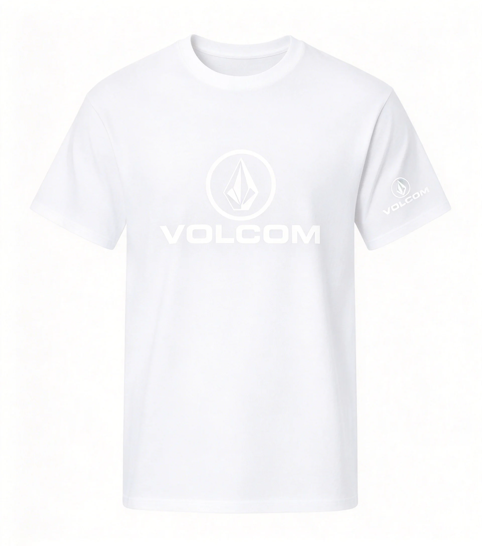 2026 New VOLCOM Men Graphic T-shirt, Circle Diamond Logo Pattern, Outdoor Lifestyle Casual Short Sleeve Trendy Tops For Men