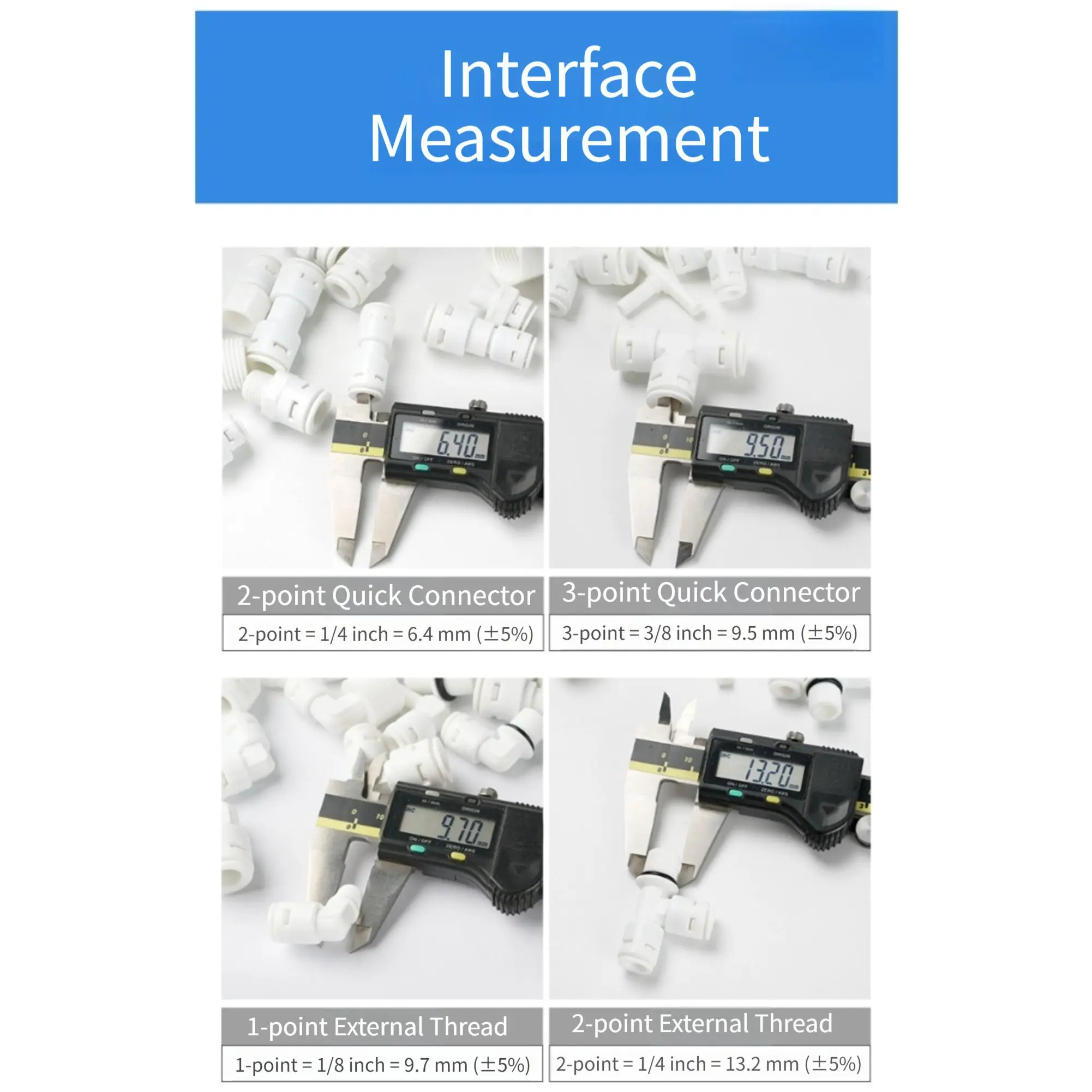 Threading Straight Fitting Compatible with For Water Purifier Systems 46mm Length 9.5mm ID Polyoxymethylene Material