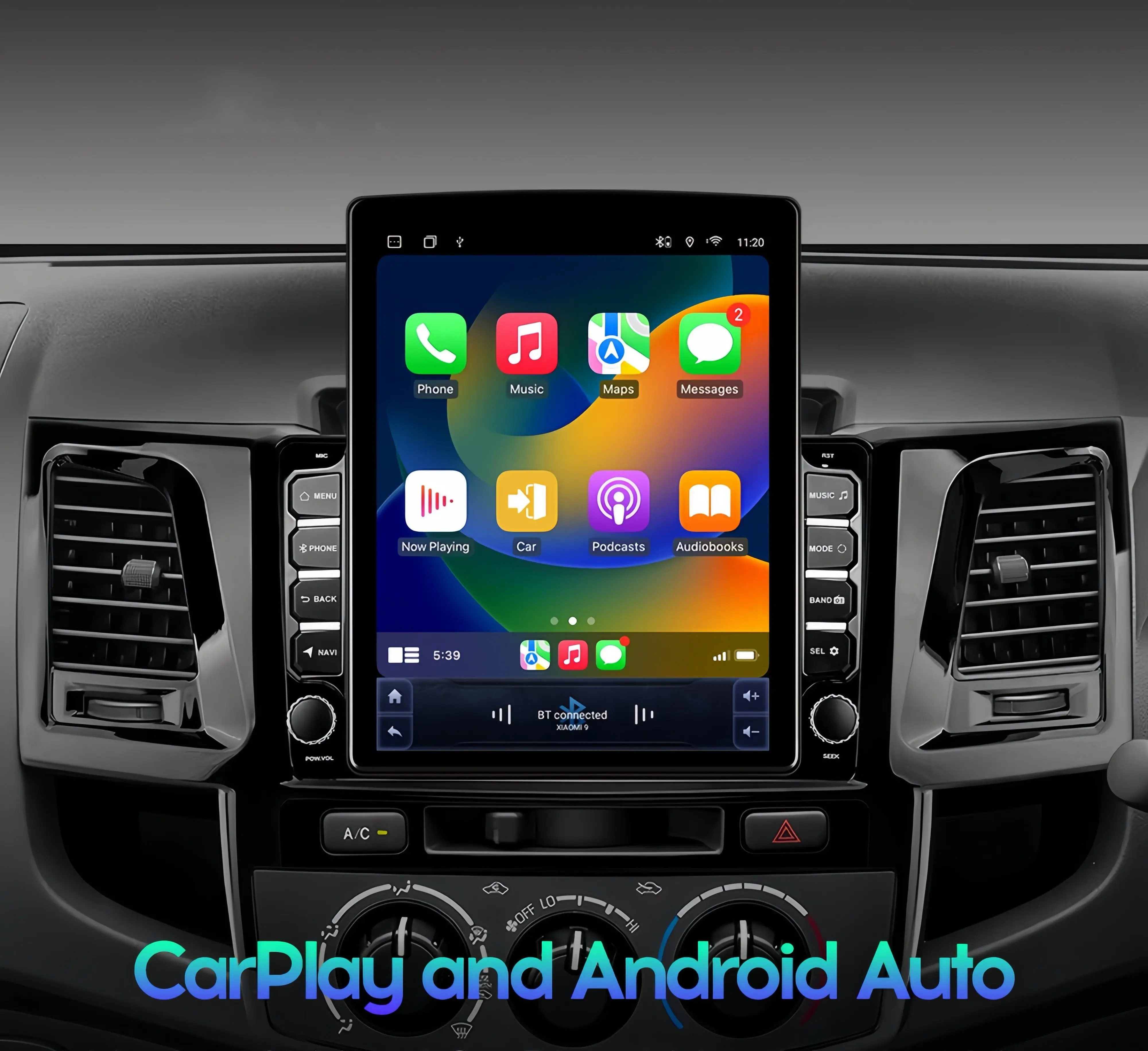 Toyota Hilux Fortuner 2005 - 2014 용 Android 14.0 8G + 128G 차량용 Autoradio 차량용 스테레오 비디오 오디오 DVD GPS Navi 테이프 Carplay RDS BT