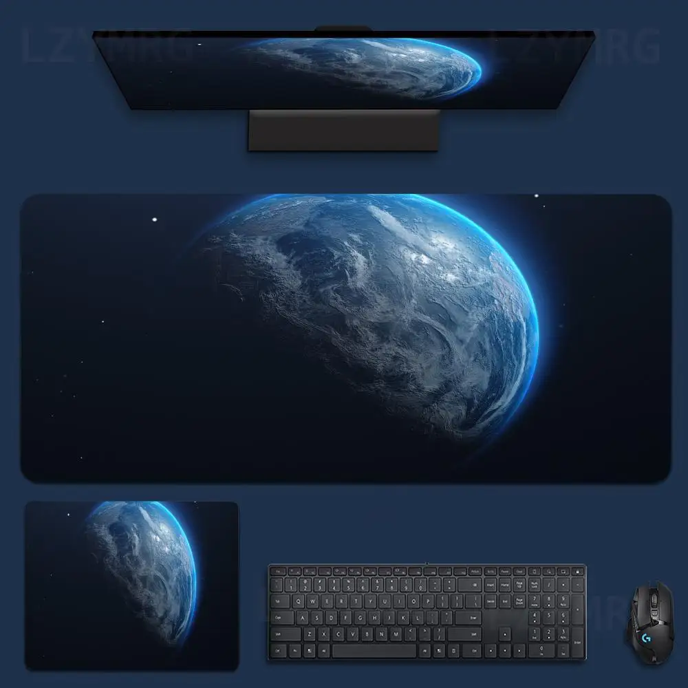 

Space Earth Theme Mouse Pad Large Computer Office Game Table Mats XXL Rubber Anti-slip Gaming Keyboard Mousepads Long Desk Pads