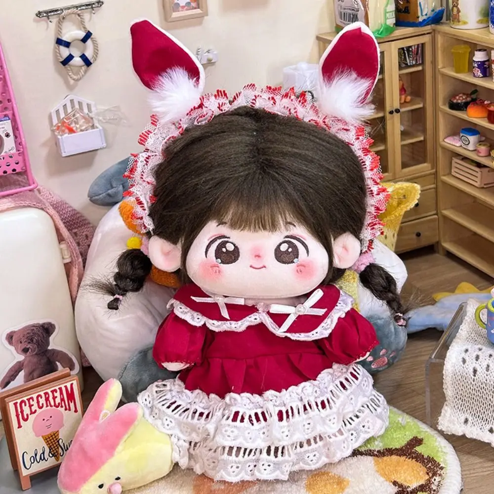 น่ารัก 20 ซม.ตุ๊กตาผ้าฝ้ายเสื้อผ้าตุ๊กตา OB11 แฮนด์เมดอุปกรณ์เสริมที่คาดผมตุ๊กตาอุปกรณ์เสริมของขวัญกระโปรงเจ้าหญิงของเล่นตุ๊กตา