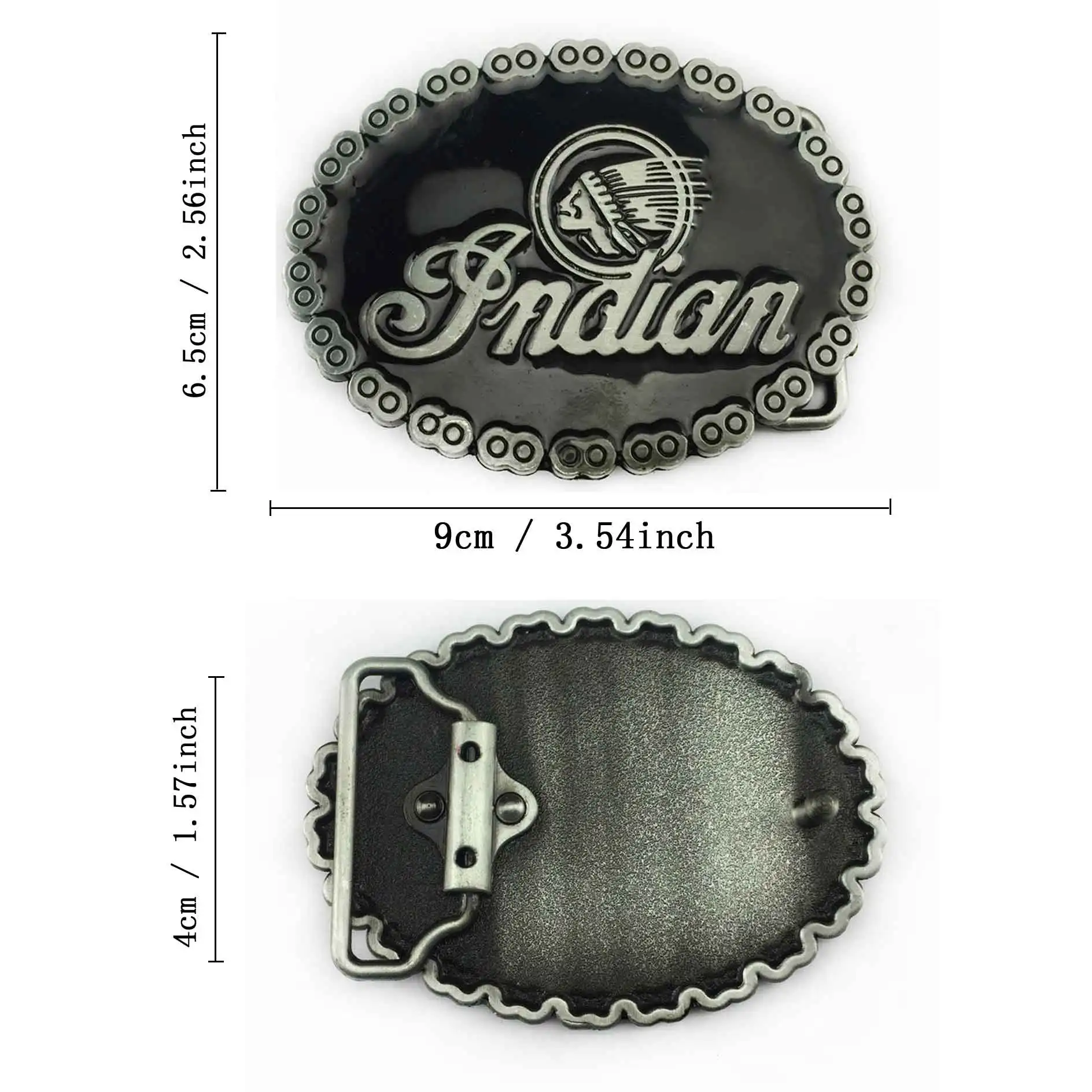 T-DISOM Men's Retro Western Cowboys Fashion Link Chain Design Belt Buckle Accessory - Image 2