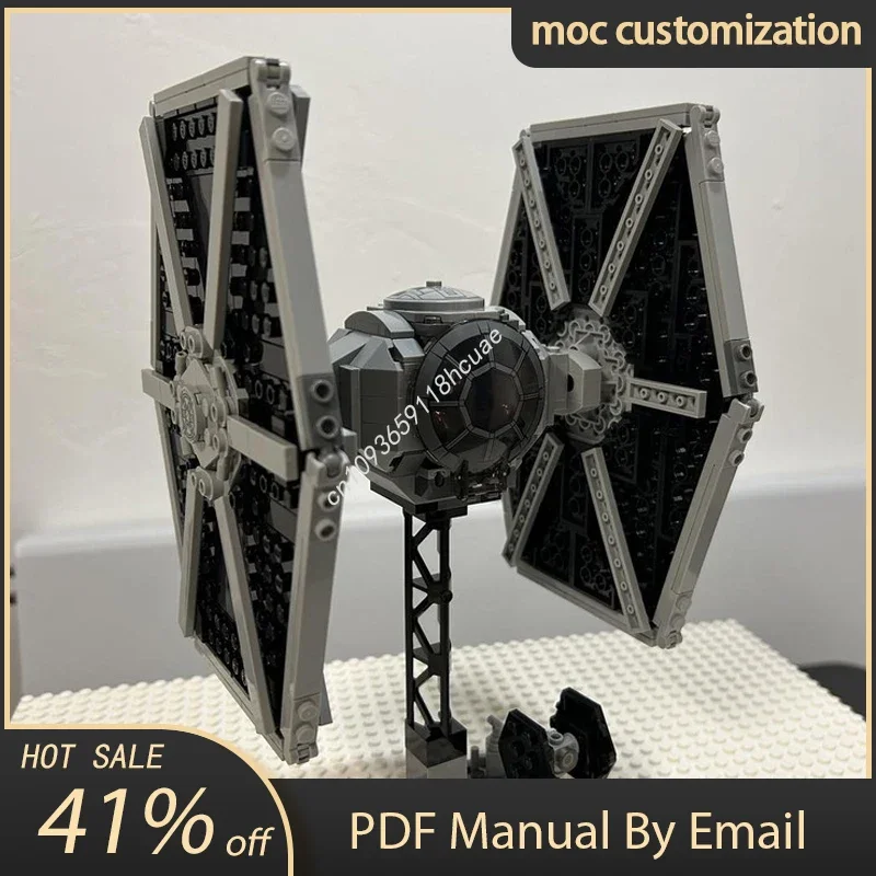 

456pcs Moc-75300 Star Battle TIE Fighter Model Building Blocks Bricks Diy Creative Assembly Educational Toys Kid Gift