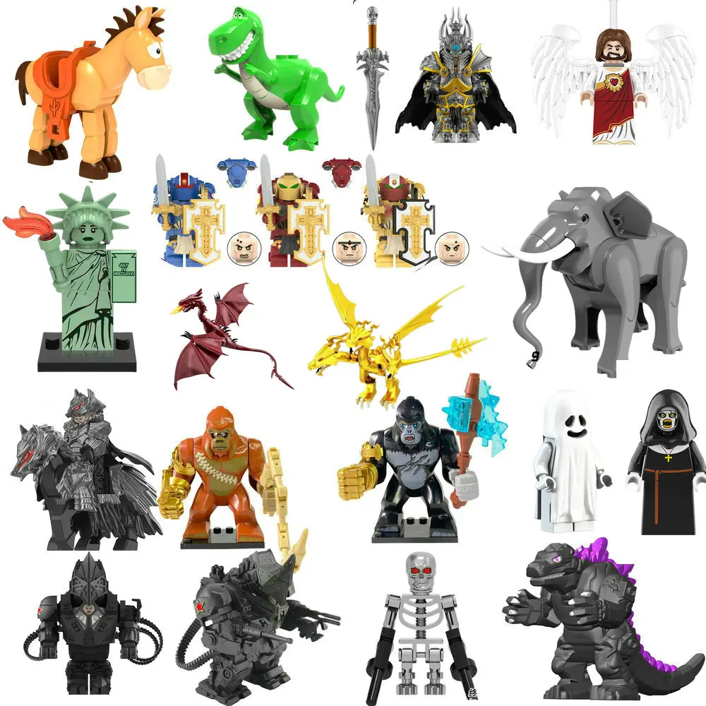 

Hot-Selling 4cm Children Anime Figure Hero Building Blocks Kid Gift Assembling Toy Model Mini Movies Characters Figurine Bricks