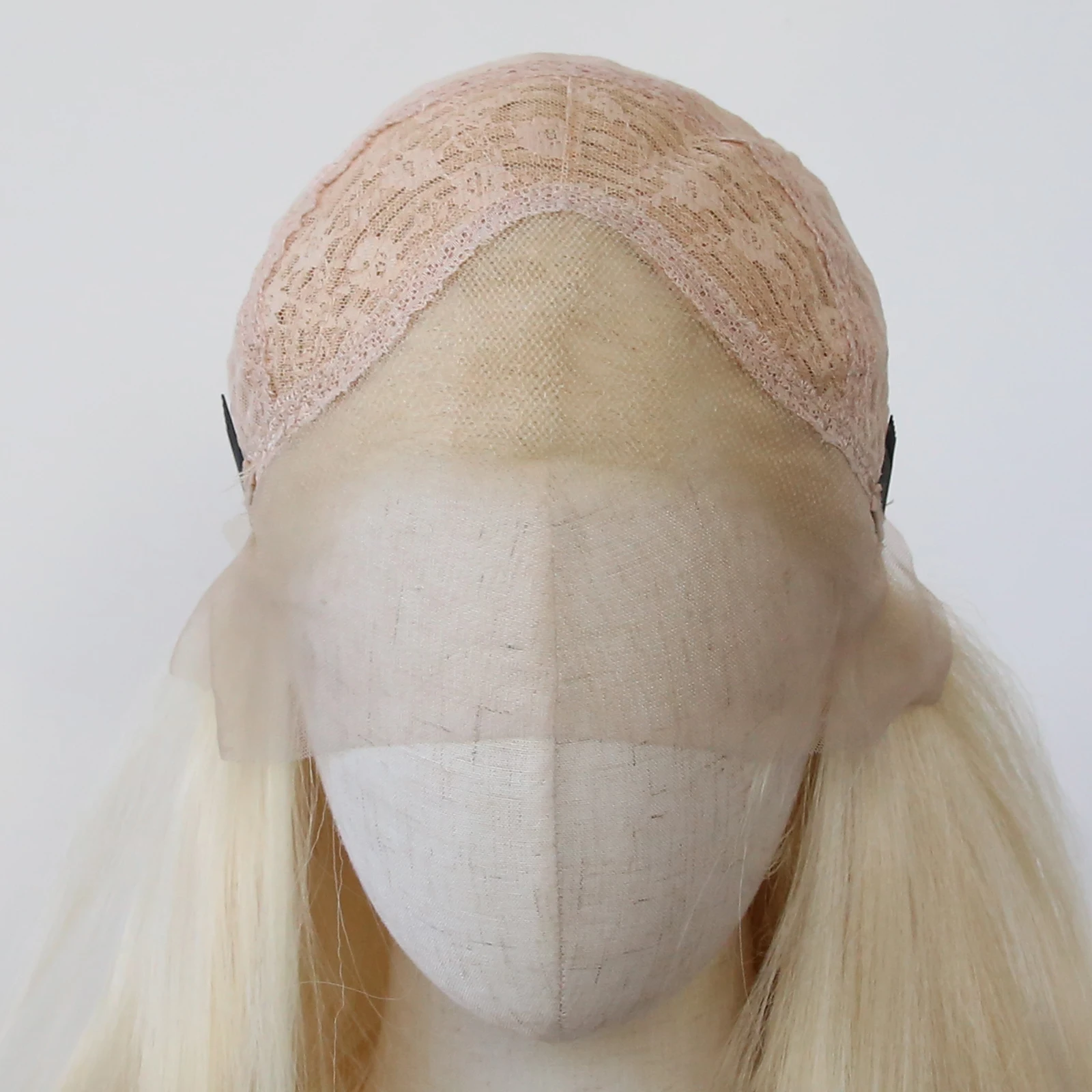 Blonde Yaki Straight Synthetic Lace Front Wig Long Kinky Straight Lace Front Synthetic Wig Pre Plucked Natural Hairline