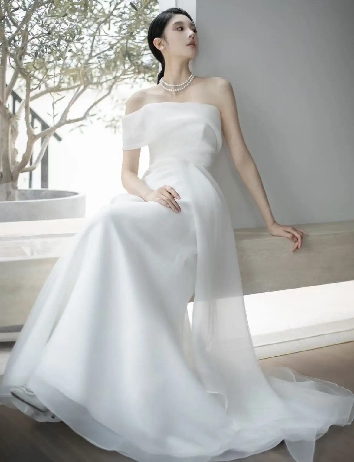 맞춤형 우아한 머메이드 웨딩드레스 2025 클래식 웨딩드레스 아이보리 신상 심플 볼 가운 여성용 럭셔리 웨딩드레스