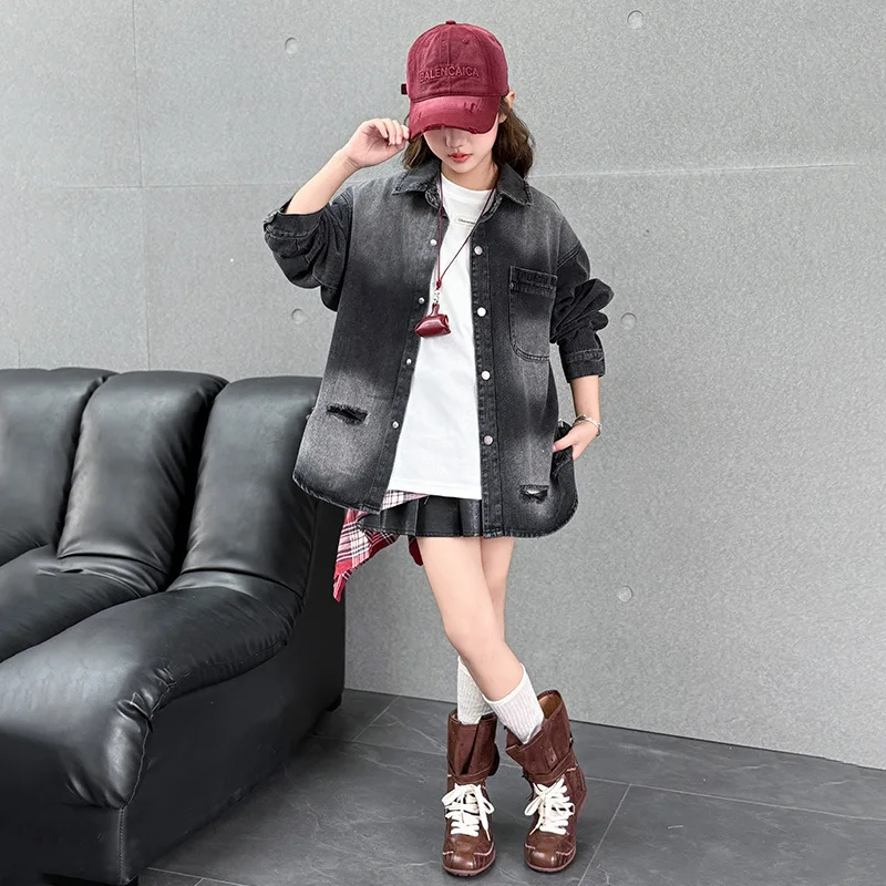 korean-school-girls-top-sets-autumn-kids-girls-simple-solid-undershirt-teenager-grils-contrast-color-denim-coat-4-14y-girls-suit