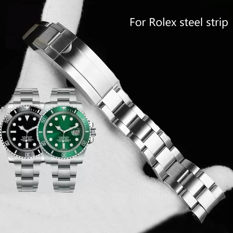 

Watch Bracelet for Rolex DAYTONA GMT SUBMARINER Watch Accessories Metal Strap Stainless 904 Steel Clasp Watch Band Chain 20mm