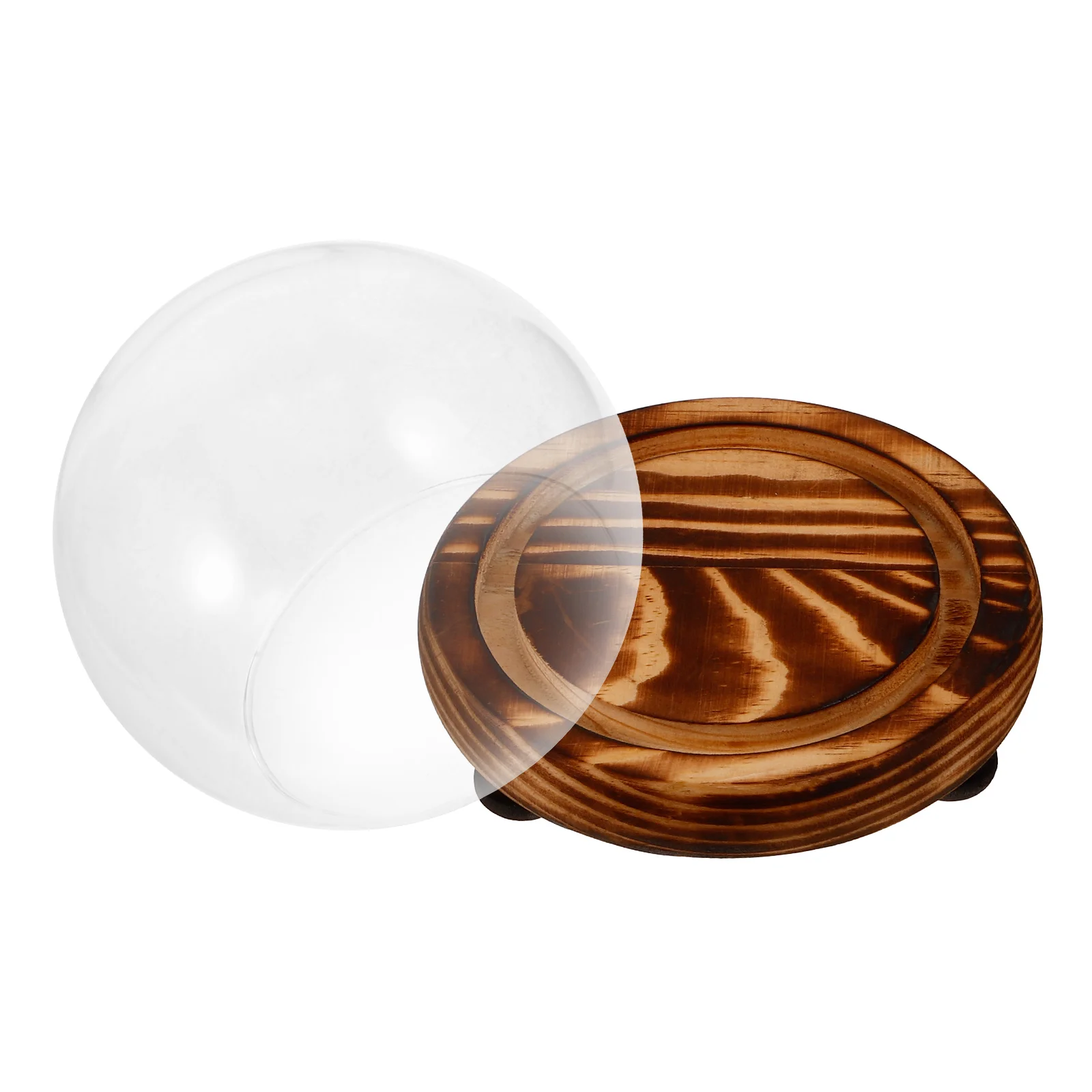 

Glass Dome Case 10cm Clear Glass Cloche House Decorations For Base for Food Decor Collectibles Storage