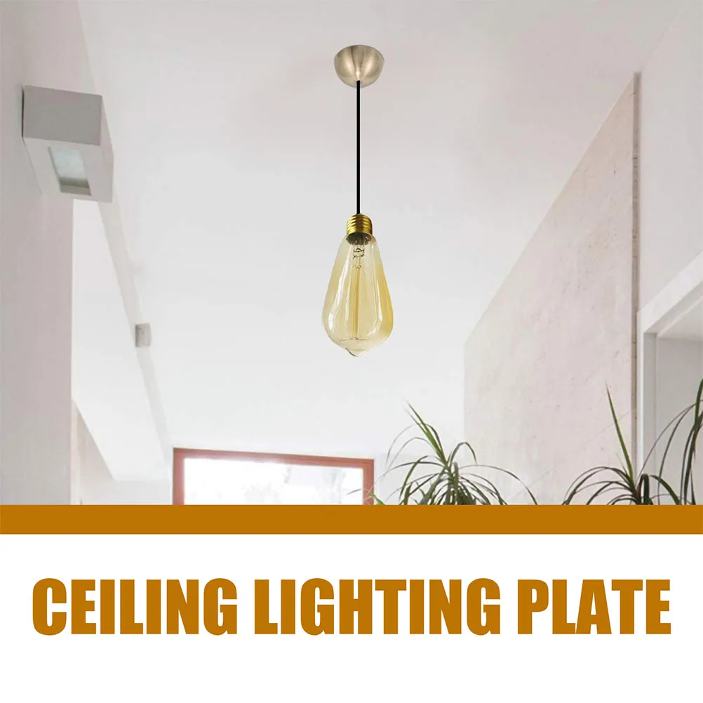 

2pcs Round Ceiling Light Plate Cover Mount Canopy Hardware Pendant Ceiling Lights Cover Lamp Copper Style Decorative